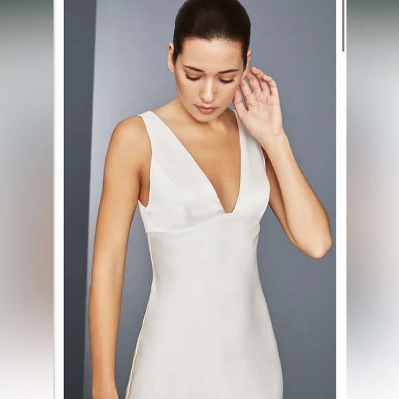 Amsale Bias Cut Satin Dress - Picture 2 of 12